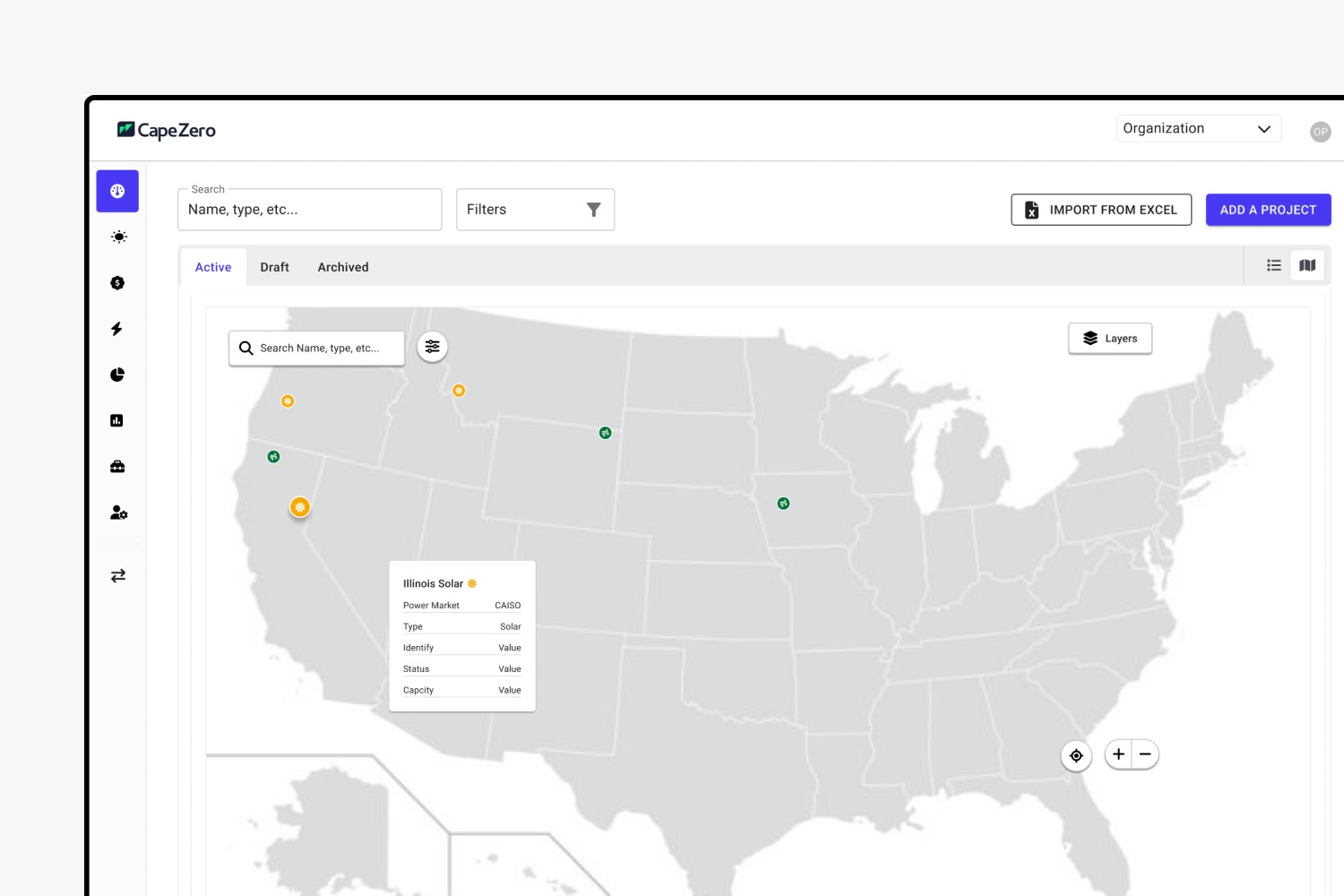 CapeZero — platform dashboard