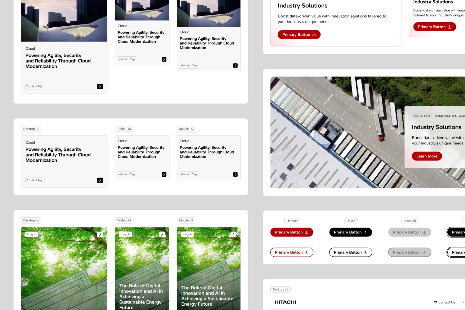 Hitachi DS — design system components