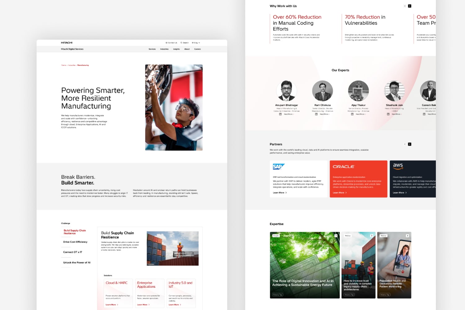 Hitachi DS — website redesign