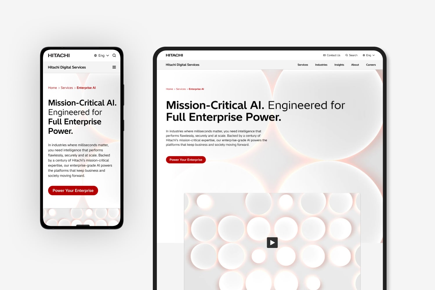 Hitachi DS — mobile experience