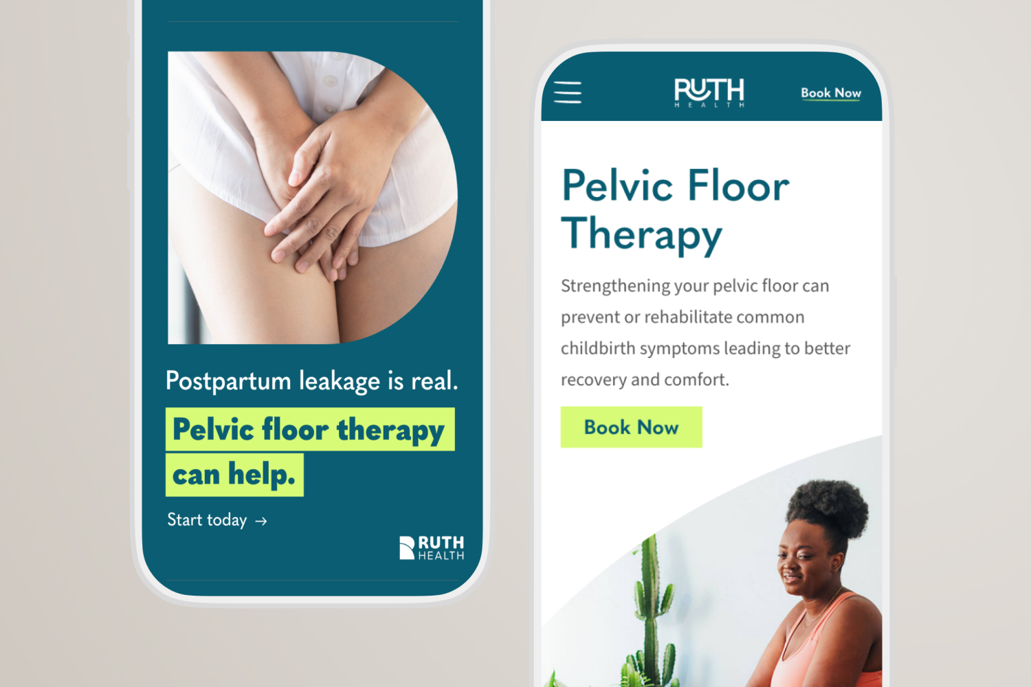 Ruth Health — brand & mobile UI